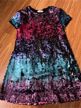 Disney Sequin Shift Dress - Teal, Purple, Pink, Black